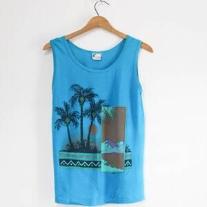 Vintage Tropical Tank Top Medium